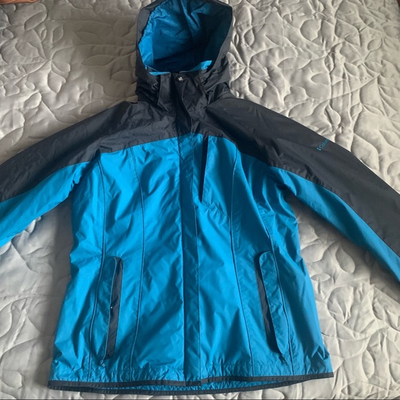 Columbia Women’s Interchange Waterproof Coat Blue/Black Size L - Picture 9 of 14